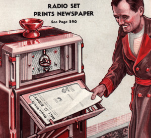 radio set prints newspaper