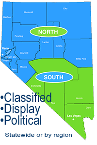 Nevada Press advertising networks map