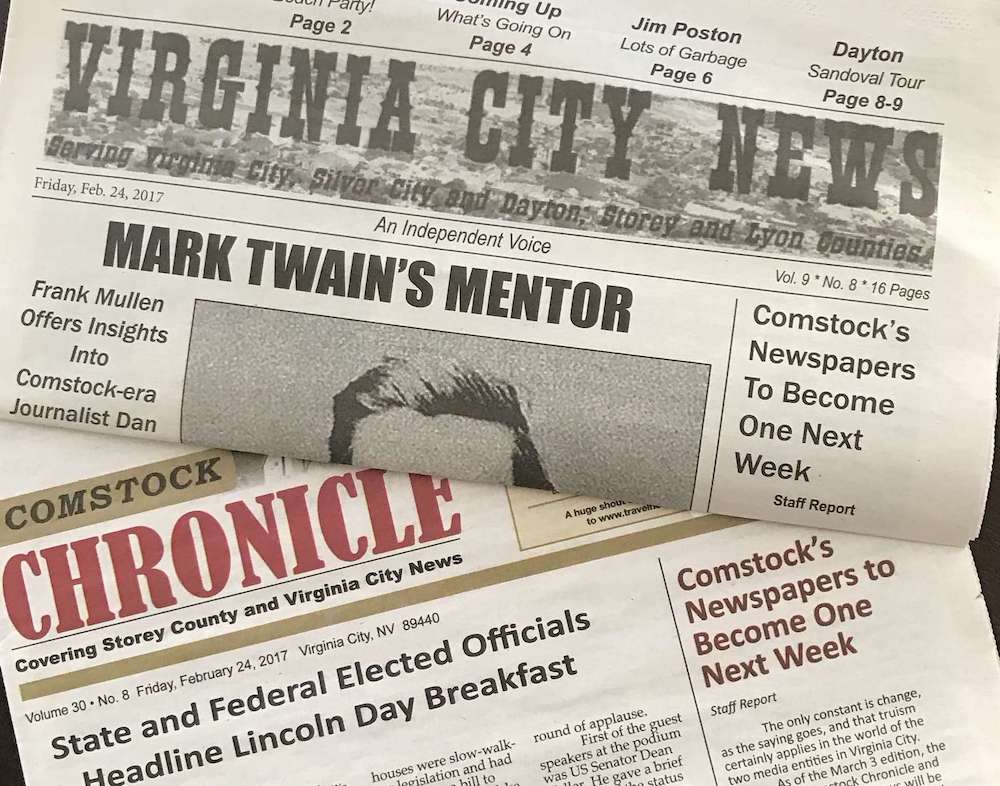 Virginia City Newspapers To Merge – Nevada Press Association